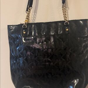 Michael Kors Shiny Black Tote